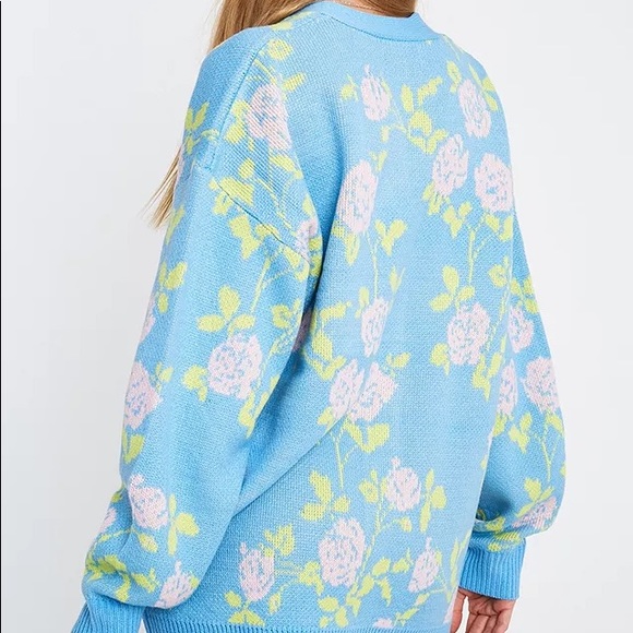 Urban Blue Floral Cardigan - Picture 5 of 5